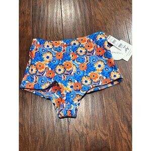 NWT Kulani Kinis Womens Floral High-Waist Bikini Bottoms XS Polyester/Elastane